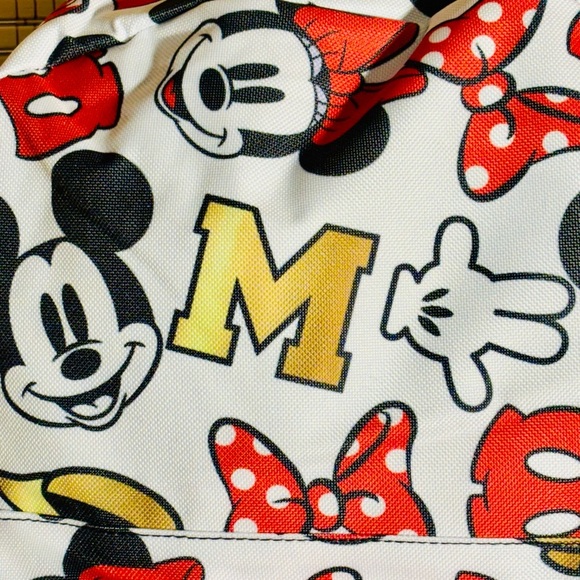 Disney Mickey Minnie Mouse All Over Print Backpack bag w/outer zippered Pocket main image 9